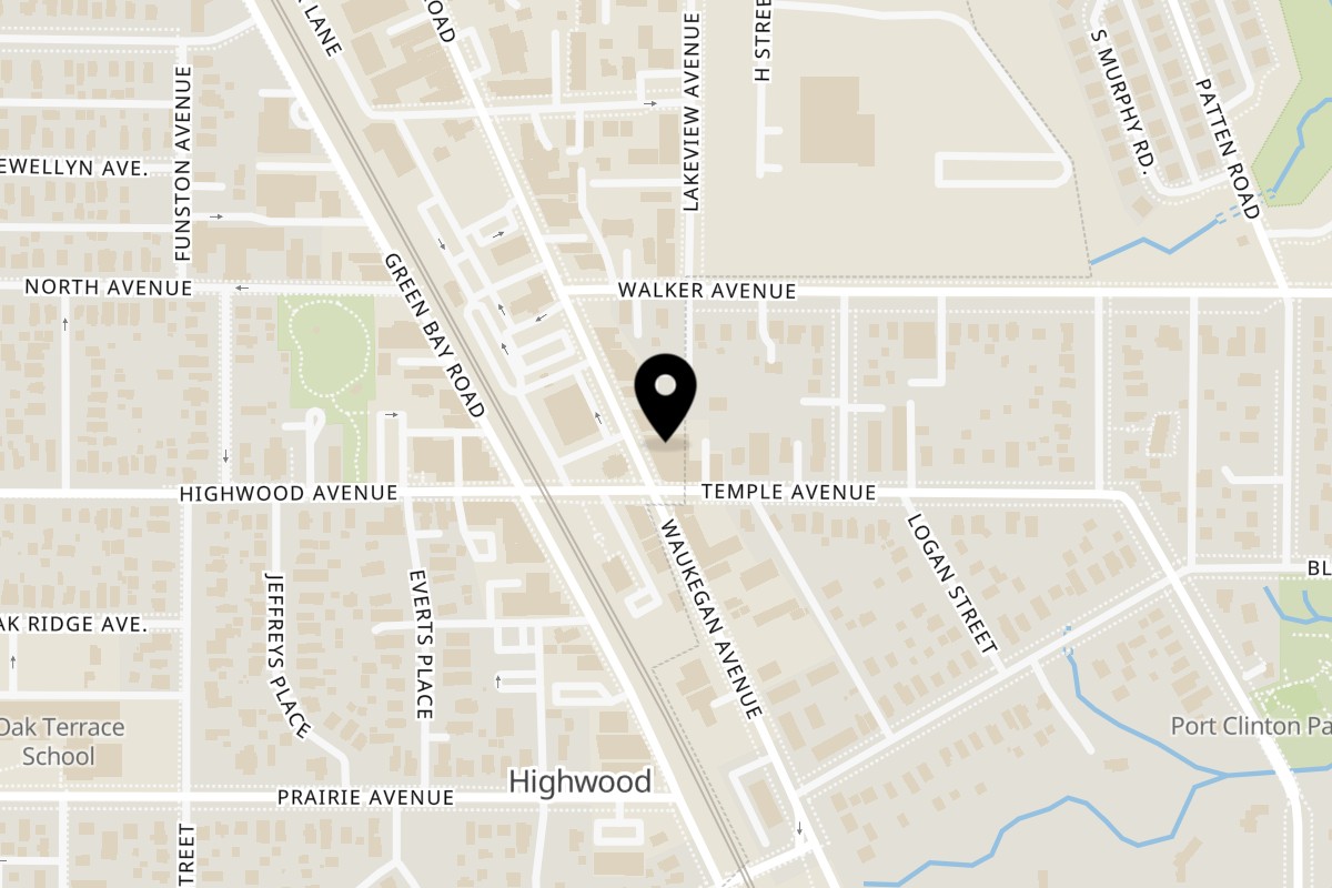 Map showing the location of La Casa de Isaac Restaurante Mexicano en Highwood on 311 Waukegan Ave in Highwood